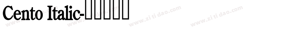 Cento Italic字体转换